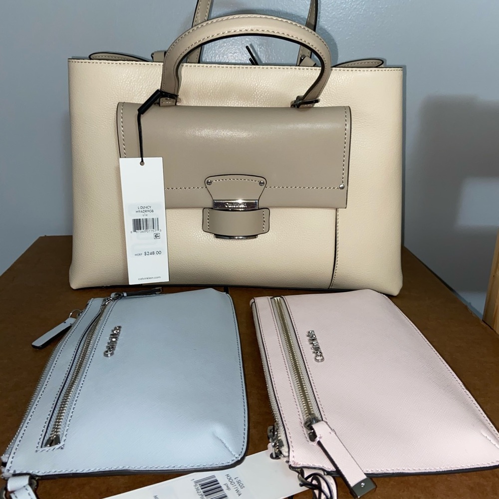 Calvin Klein bag + 2 wristlets